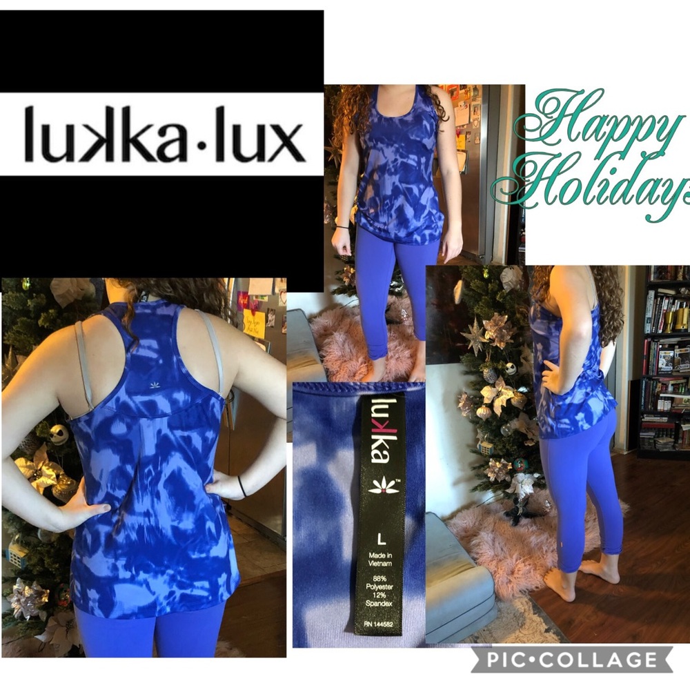 Lukka lux yoga tank blue L